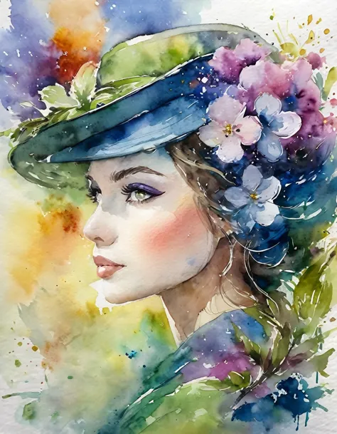 watercolor paintings, create a new art form from the art styles of the last decades